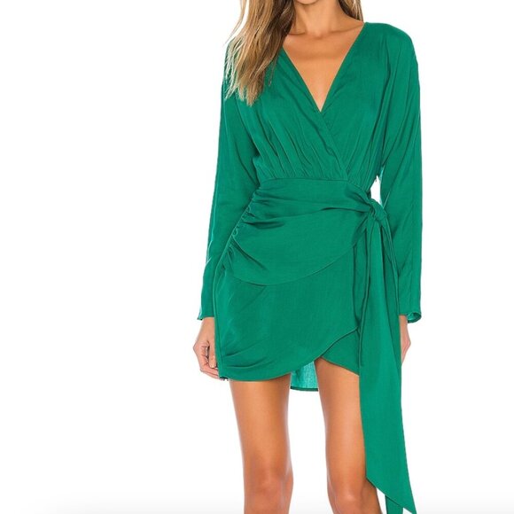 L'Academie (revolve) The Lorriana Mini Dress green, size xs - Picture 1 of 4